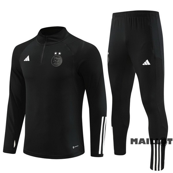 Foot Maillot Pas Cher Ensemble Complet Sudadera Entrainement Algérie 2023 Noir