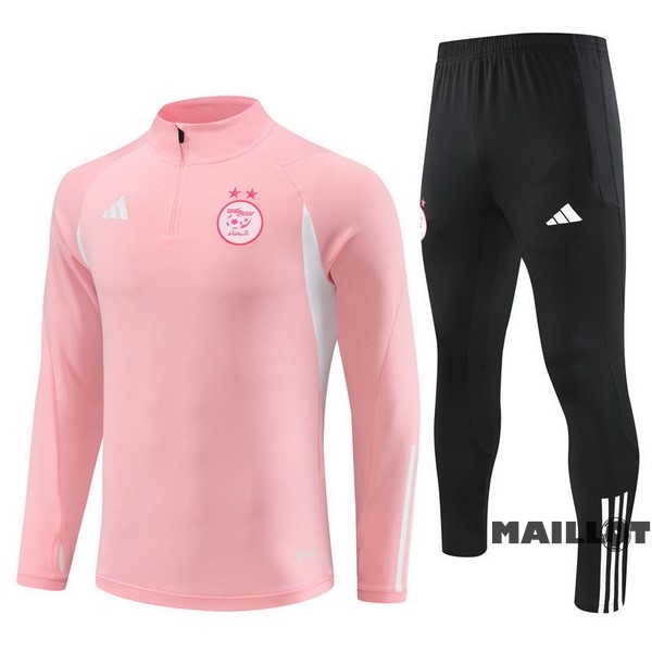 Foot Maillot Pas Cher Ensemble Complet Sudadera Entrainement Algérie 2023 Rose Noir