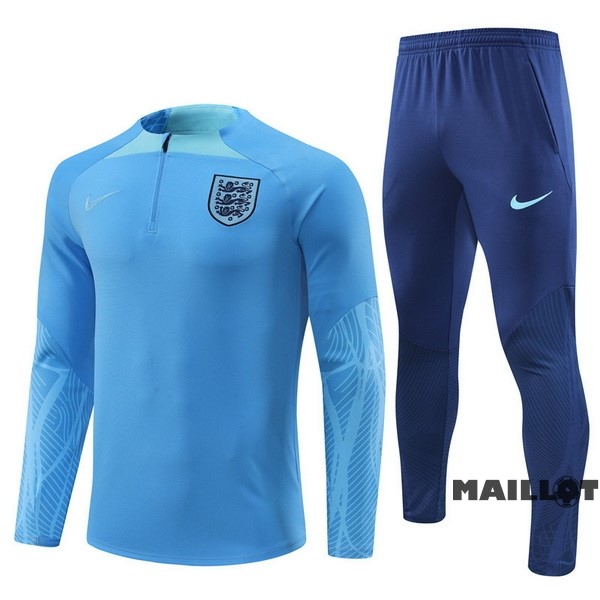 Foot Maillot Pas Cher Ensemble Complet Sudadera Entrainement Angleterre 2022 Bleu