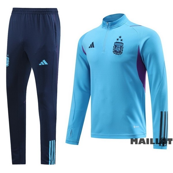 Foot Maillot Pas Cher Ensemble Complet Sudadera Entrainement Argentine 2022 I Bleu