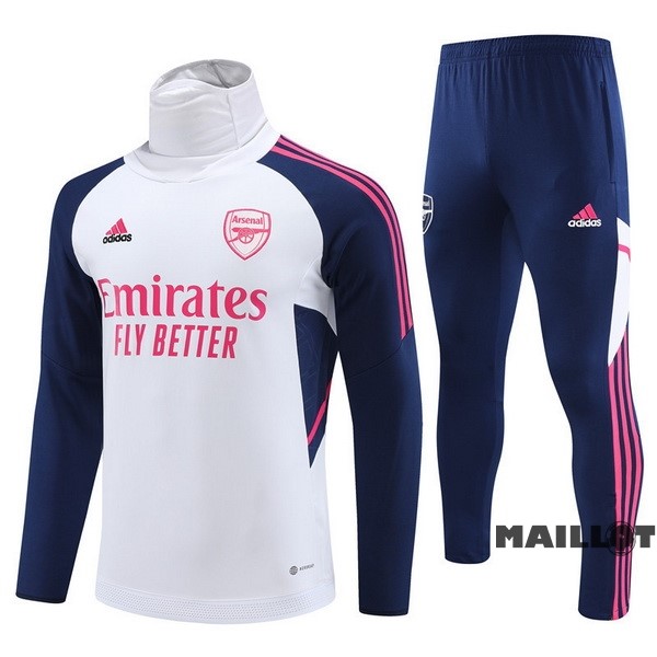 Foot Maillot Pas Cher Ensemble Complet Sudadera Entrainement Arsenal 2022 2023 Blanc I Bleu Marine