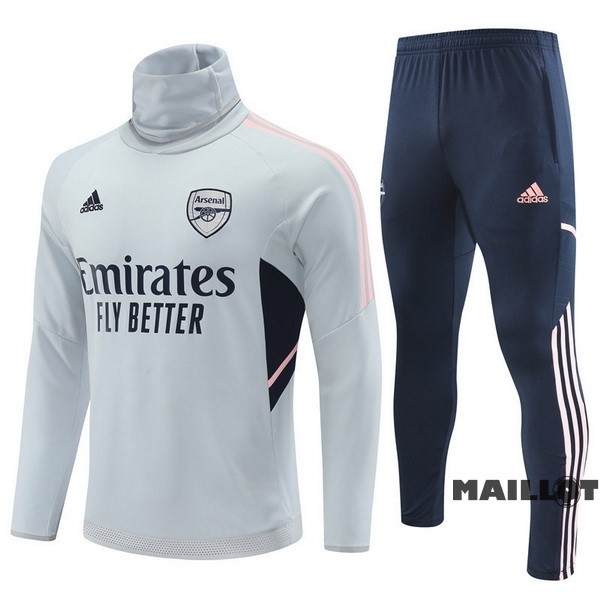 Foot Maillot Pas Cher Ensemble Complet Sudadera Entrainement Arsenal 2022 2023 Gris Bleu Marine