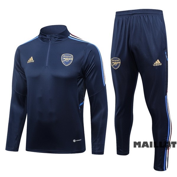 Foot Maillot Pas Cher Ensemble Complet Sudadera Entrainement Arsenal 2023 2024 Bleu Marine