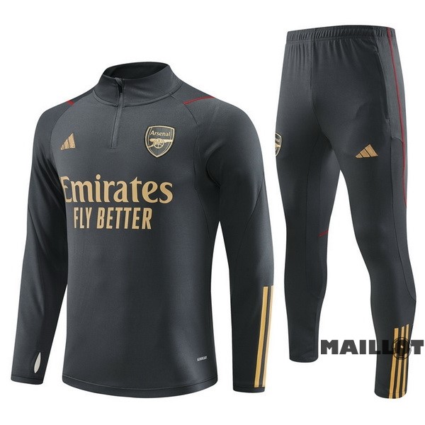 Foot Maillot Pas Cher Ensemble Complet Sudadera Entrainement Arsenal 2023 2024 Gris Marine