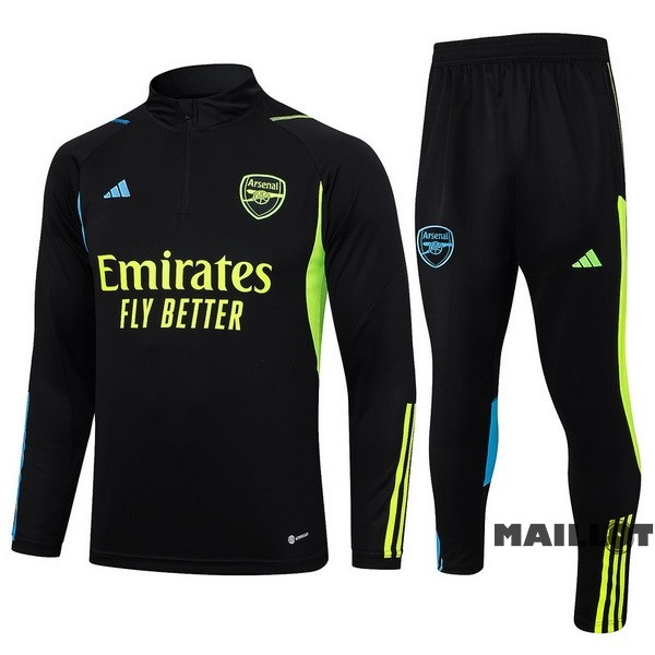 Foot Maillot Pas Cher Ensemble Complet Sudadera Entrainement Arsenal 2023 2024 Jaune I Noir