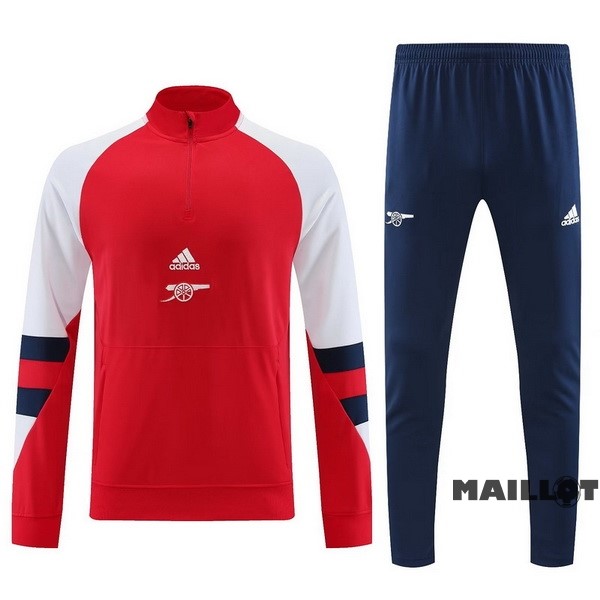 Foot Maillot Pas Cher Ensemble Complet Sudadera Entrainement Arsenal 2023 2024 Rouge Blanc Bleu