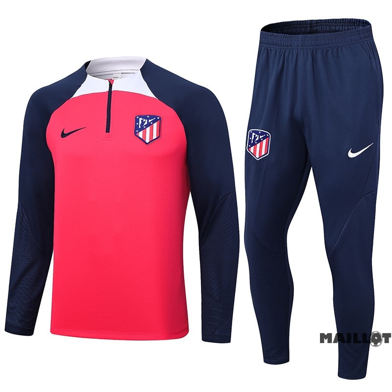 Foot Maillot Pas Cher Ensemble Complet Sudadera Entrainement Atlético Madrid 2023 2024 Rouge Bleu