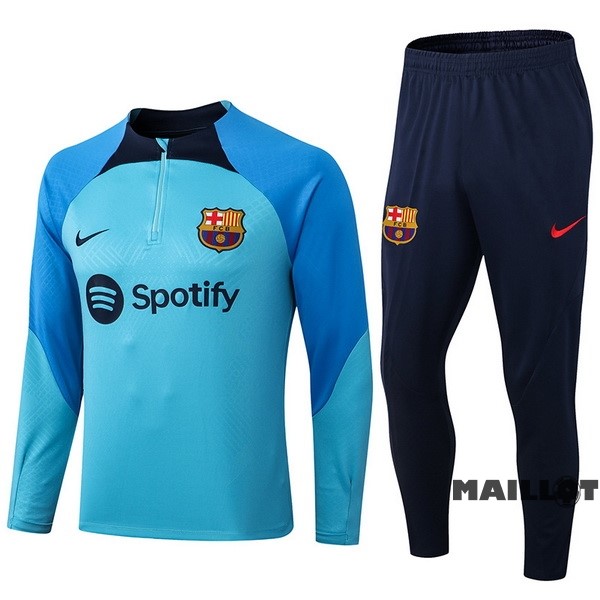 Foot Maillot Pas Cher Ensemble Complet Sudadera Entrainement Barcelona 2022 2023 Bleu I Vert