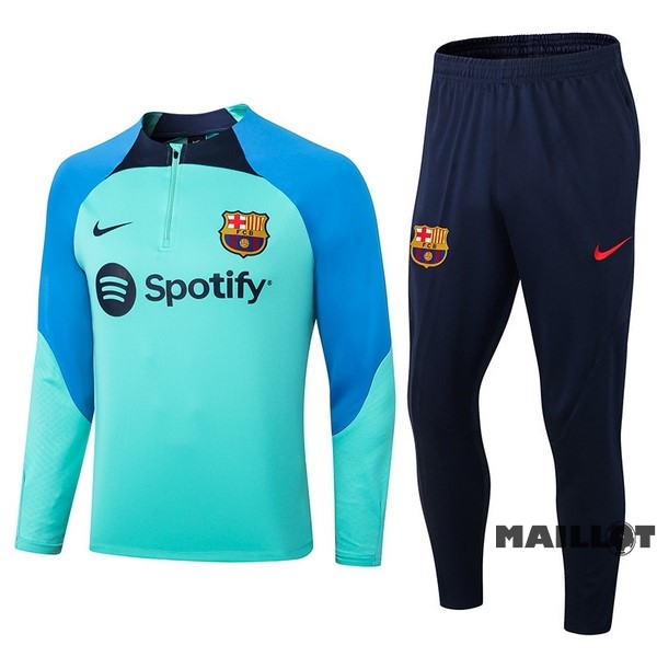 Foot Maillot Pas Cher Ensemble Complet Sudadera Entrainement Barcelona 2022 2023 Bleu Vert