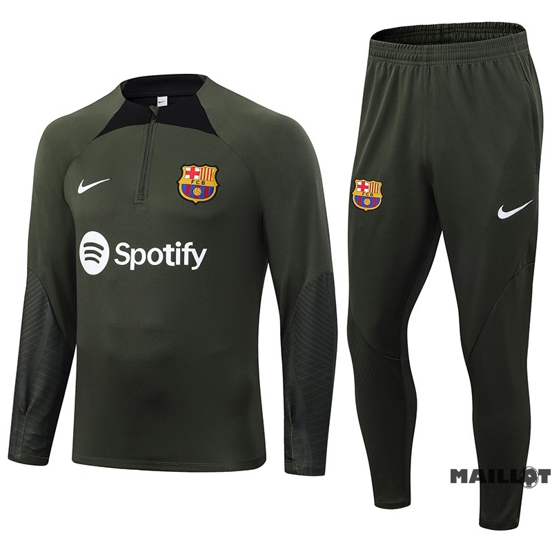 Foot Maillot Pas Cher Ensemble Complet Sudadera Entrainement Barcelona 2023 2024 Vert Marine