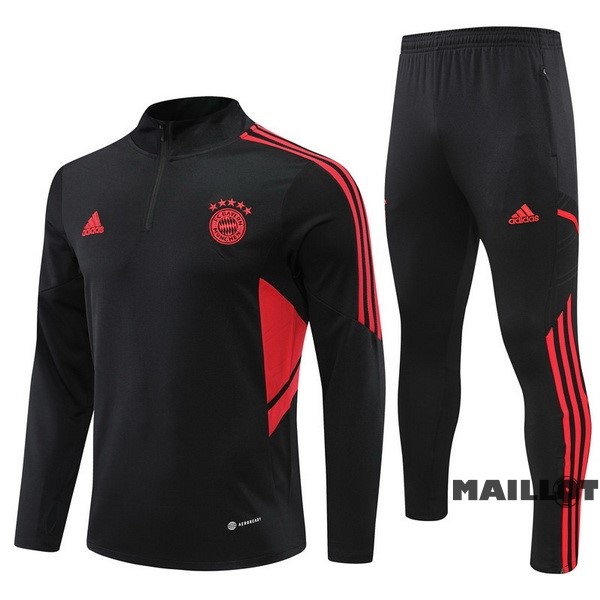 Foot Maillot Pas Cher Ensemble Complet Sudadera Entrainement Bayern Múnich 2022 2023 Noir I Rouge