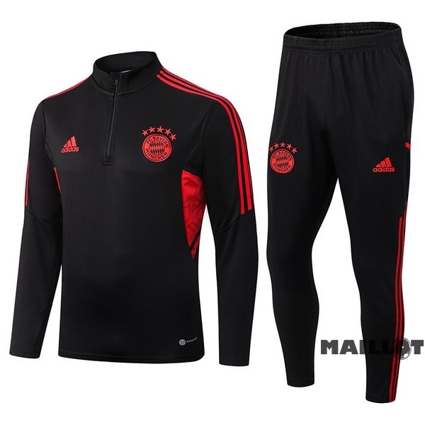 Foot Maillot Pas Cher Ensemble Complet Sudadera Entrainement Bayern Múnich 2022 2023 Noir Rouge