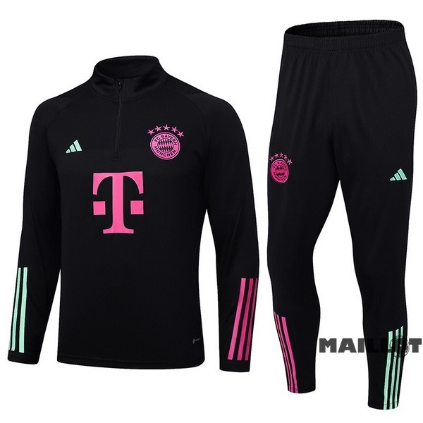 Foot Maillot Pas Cher Ensemble Complet Sudadera Entrainement Bayern Múnich 2023 2024 Noir I Purpura