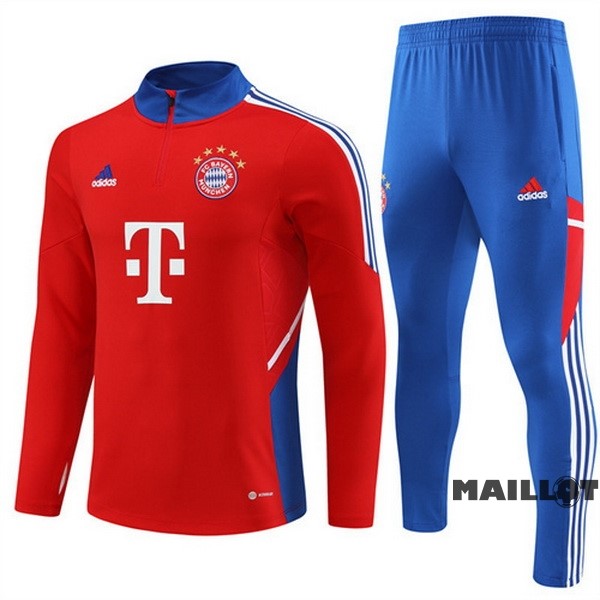 Foot Maillot Pas Cher Ensemble Complet Sudadera Entrainement Bayern Múnich 2023 2024 Rouge Bleu