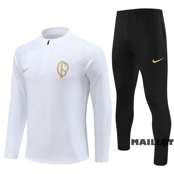 Foot Maillot Pas Cher Ensemble Complet Sudadera Entrainement Corinthians Paulista 2023 2024 I Blanc