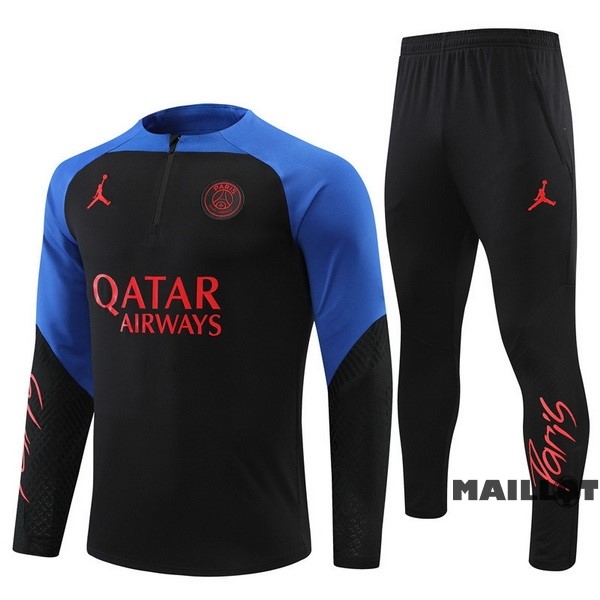 Foot Maillot Pas Cher Ensemble Complet Sudadera Entrainement Enfant Paris Saint Germain 2022 2023 Bleu I Noir