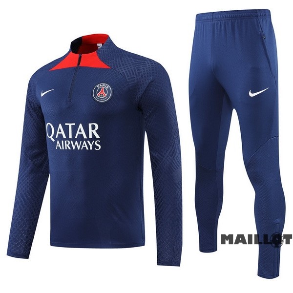 Foot Maillot Pas Cher Ensemble Complet Sudadera Entrainement Enfant Paris Saint Germain 2022 2023 Bleu I Rouge