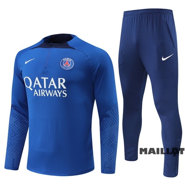 Foot Maillot Pas Cher Ensemble Complet Sudadera Entrainement Enfant Paris Saint Germain 2022 2023 I Bleu