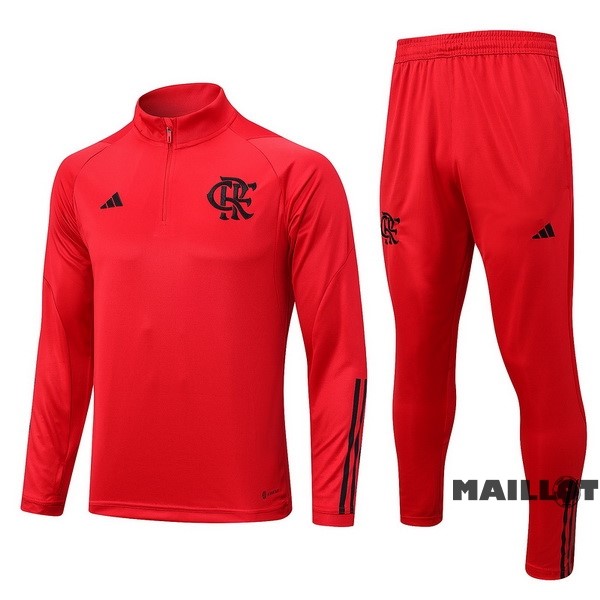 Foot Maillot Pas Cher Ensemble Complet Sudadera Entrainement Flamengo 2023 2024 Rouge