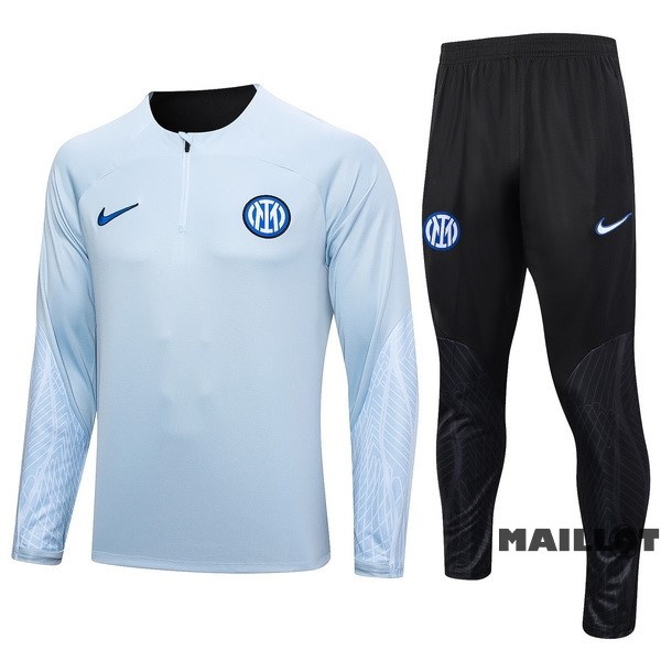 Foot Maillot Pas Cher Ensemble Complet Sudadera Entrainement Inter Milán 2023 2024 Bleu II Noir