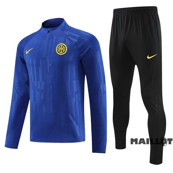 Foot Maillot Pas Cher Ensemble Complet Sudadera Entrainement Inter Milán 2023 2024 Bleu I Noir