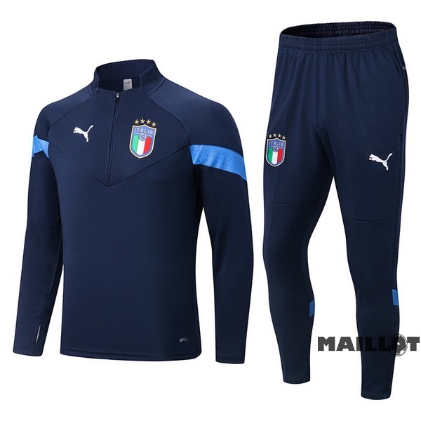 Foot Maillot Pas Cher Ensemble Complet Sudadera Entrainement Italie 2022 Bleu III Marine