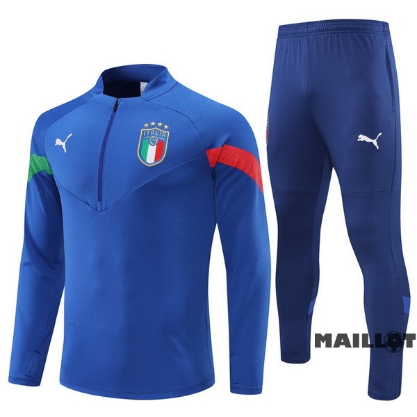 Foot Maillot Pas Cher Ensemble Complet Sudadera Entrainement Italie 2022 II Bleu