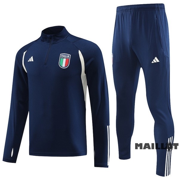 Foot Maillot Pas Cher Ensemble Complet Sudadera Entrainement Italie 2023 Bleu III Marine