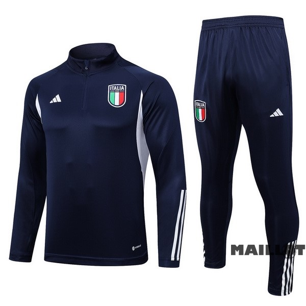 Foot Maillot Pas Cher Ensemble Complet Sudadera Entrainement Italie 2023 Bleu II Marine