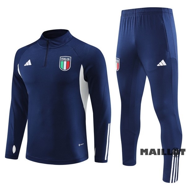 Foot Maillot Pas Cher Ensemble Complet Sudadera Entrainement Italie 2023 Bleu I Marine