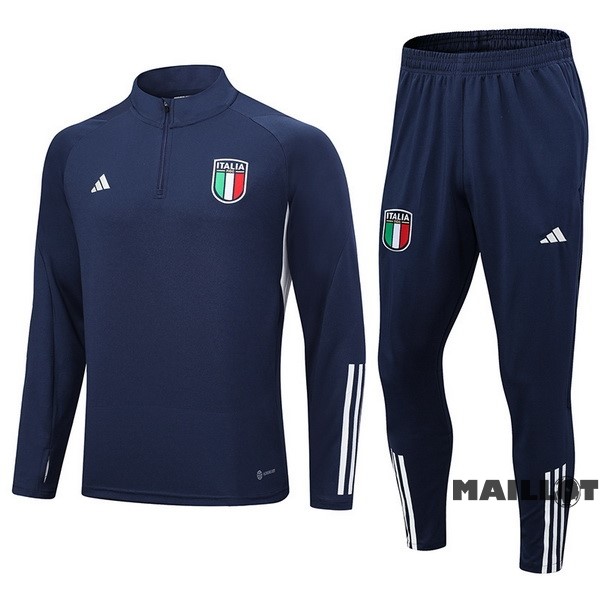 Foot Maillot Pas Cher Ensemble Complet Sudadera Entrainement Italie 2023 Bleu Marine