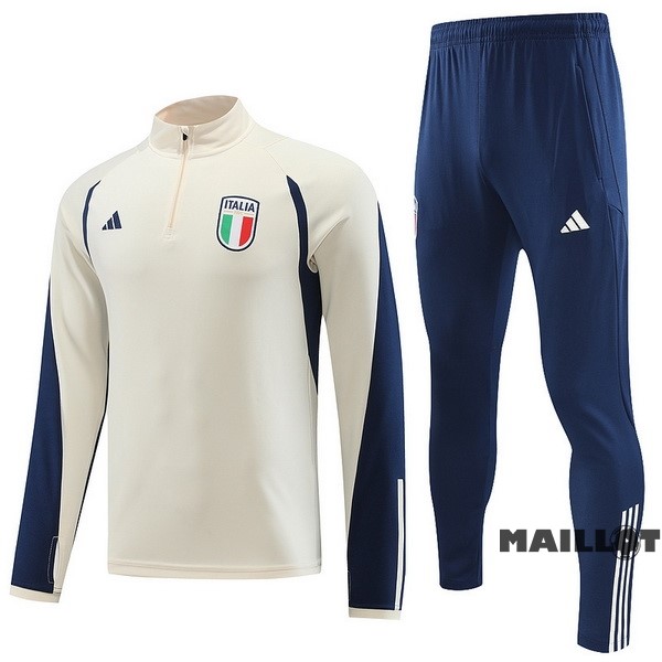 Foot Maillot Pas Cher Ensemble Complet Sudadera Entrainement Italie 2023 Jaune Bleu