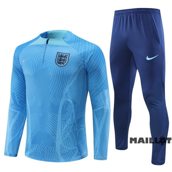 Foot Maillot Pas Cher Ensemble Complet Sudadera Entrainement Joueurs Angleterre 2022 Bleu