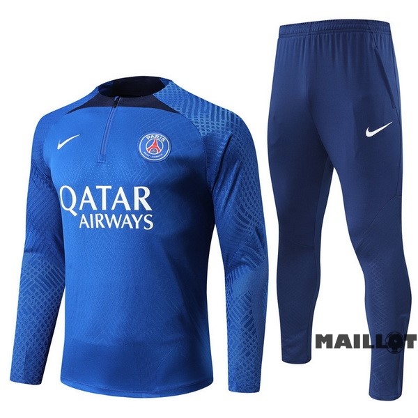 Foot Maillot Pas Cher Ensemble Complet Sudadera Entrainement Joueurs Enfant Paris Saint Germain 2022 2023 I Bleu