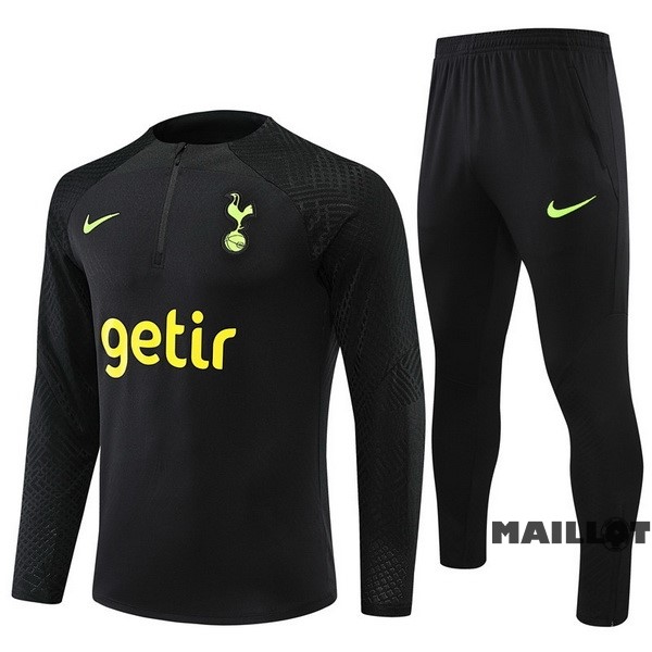 Foot Maillot Pas Cher Ensemble Complet Sudadera Entrainement Joueurs Tottenham Hotspur 2022 2023 Noir