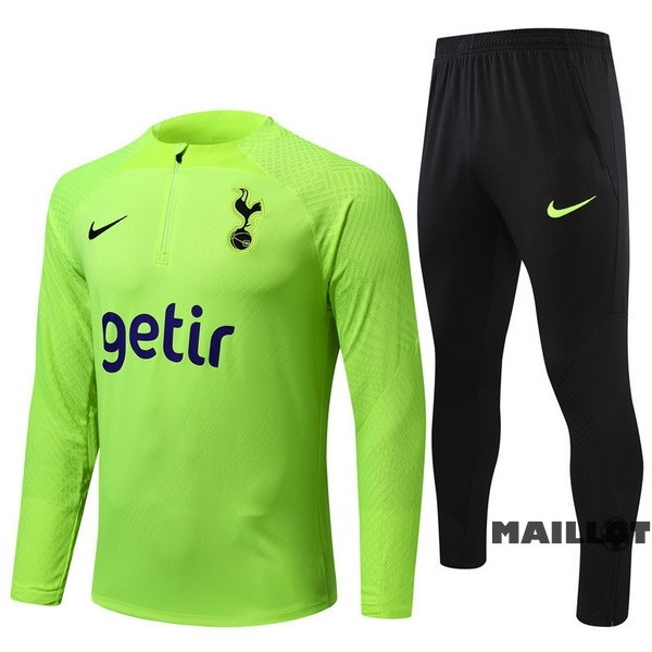 Foot Maillot Pas Cher Ensemble Complet Sudadera Entrainement Joueurs Tottenham Hotspur 2022 2023 Vert I Noir