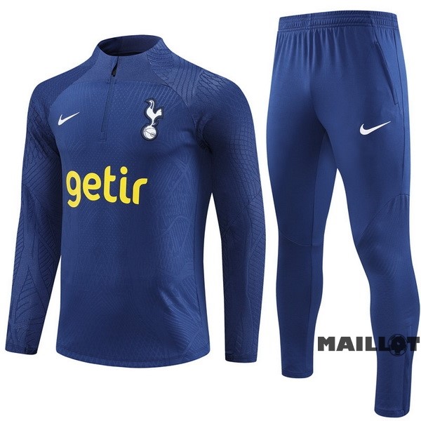 Foot Maillot Pas Cher Ensemble Complet Sudadera Entrainement Joueurs Tottenham Hotspur 2023 2024 Bleu Marine