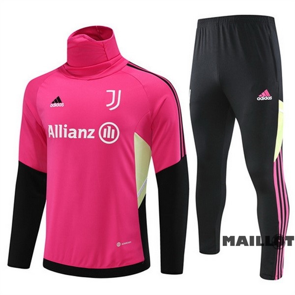 Foot Maillot Pas Cher Ensemble Complet Sudadera Entrainement Juventus 2022 2023 Rose I Noir