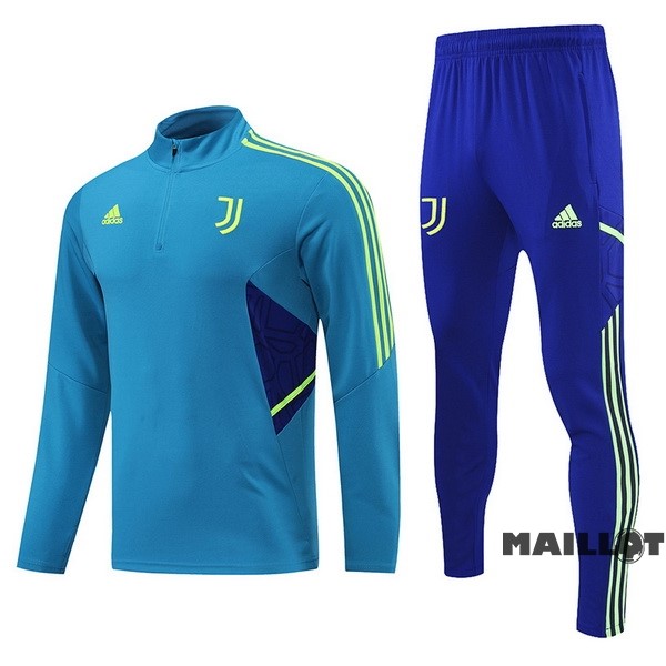 Foot Maillot Pas Cher Ensemble Complet Sudadera Entrainement Juventus 2022 2023 Vert Bleu