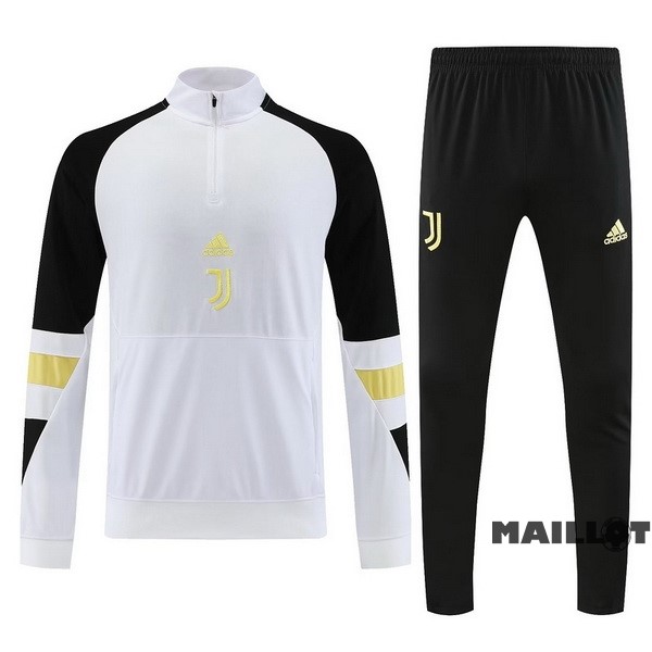 Foot Maillot Pas Cher Ensemble Complet Sudadera Entrainement Juventus 2023 2024 Blanc Noir