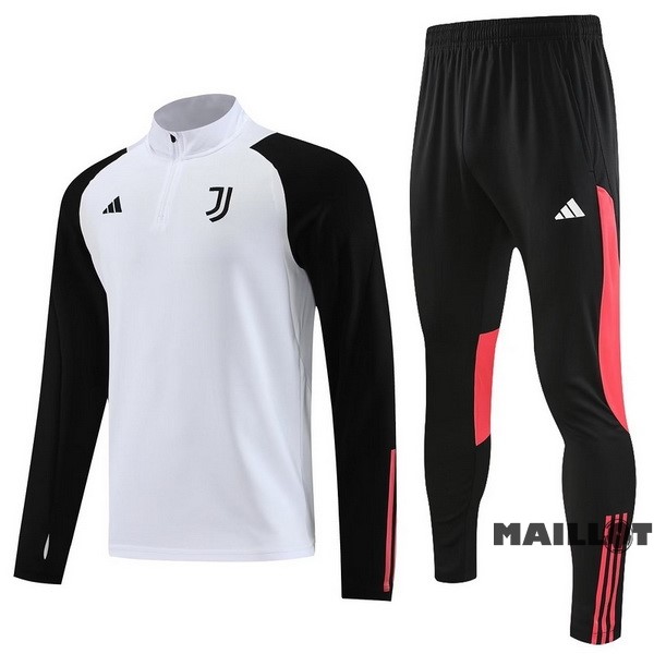 Foot Maillot Pas Cher Ensemble Complet Sudadera Entrainement Juventus 2023 2024 Blanc Noir Rose