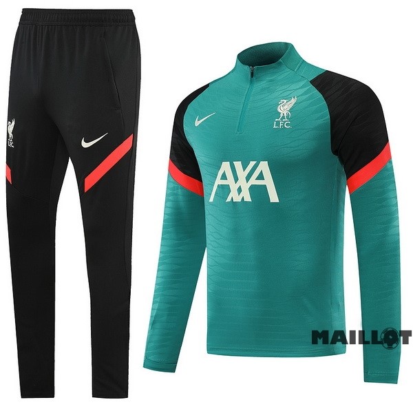 Foot Maillot Pas Cher Ensemble Complet Sudadera Entrainement Liverpool 2022 2023 Noir Vert