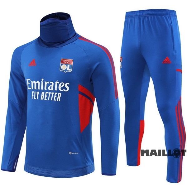 Foot Maillot Pas Cher Ensemble Complet Sudadera Entrainement Lyon 2022 2023 Bleu