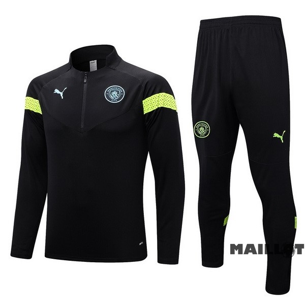 Foot Maillot Pas Cher Ensemble Complet Sudadera Entrainement Manchester City 2022 2023 Noir