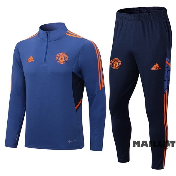 Foot Maillot Pas Cher Ensemble Complet Sudadera Entrainement Manchester United 2022 2023 Purpura Noir