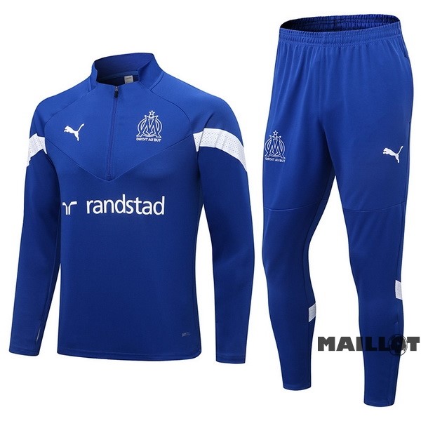 Foot Maillot Pas Cher Ensemble Complet Sudadera Entrainement Marsella 2022 2023 Bleu