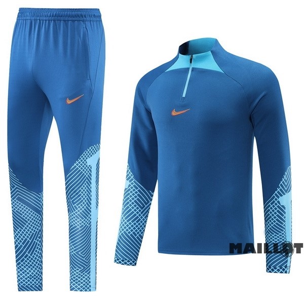 Foot Maillot Pas Cher Ensemble Complet Sudadera Entrainement Nike 2022 2023 Bleu