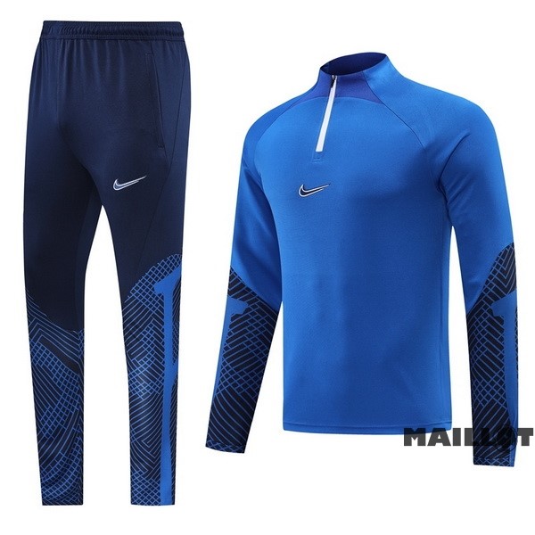 Foot Maillot Pas Cher Ensemble Complet Sudadera Entrainement Nike 2022 2023 Bleu Marine