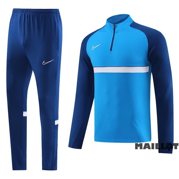 Foot Maillot Pas Cher Ensemble Complet Sudadera Entrainement Nike 2023 2024 Bleu I Blanc