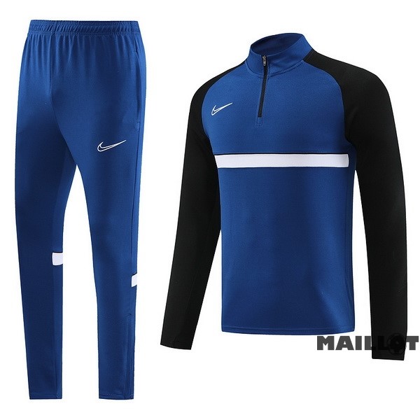 Foot Maillot Pas Cher Ensemble Complet Sudadera Entrainement Nike 2023 2024 Bleu Noir